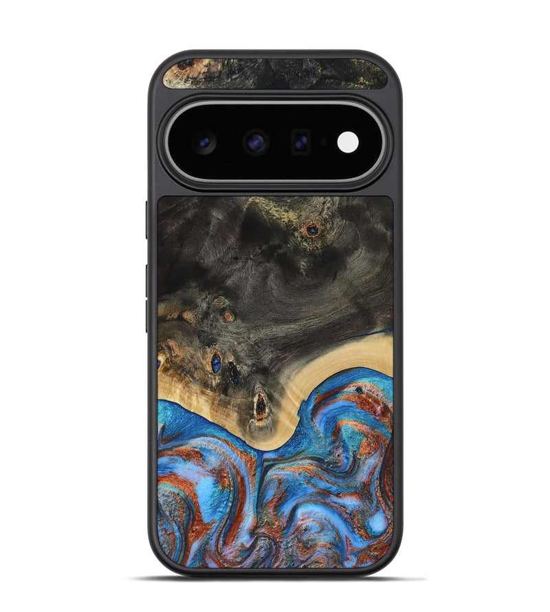 Pixel 11 Pro Wood Phone Case - Harris (Teal & Gold, 809040)
