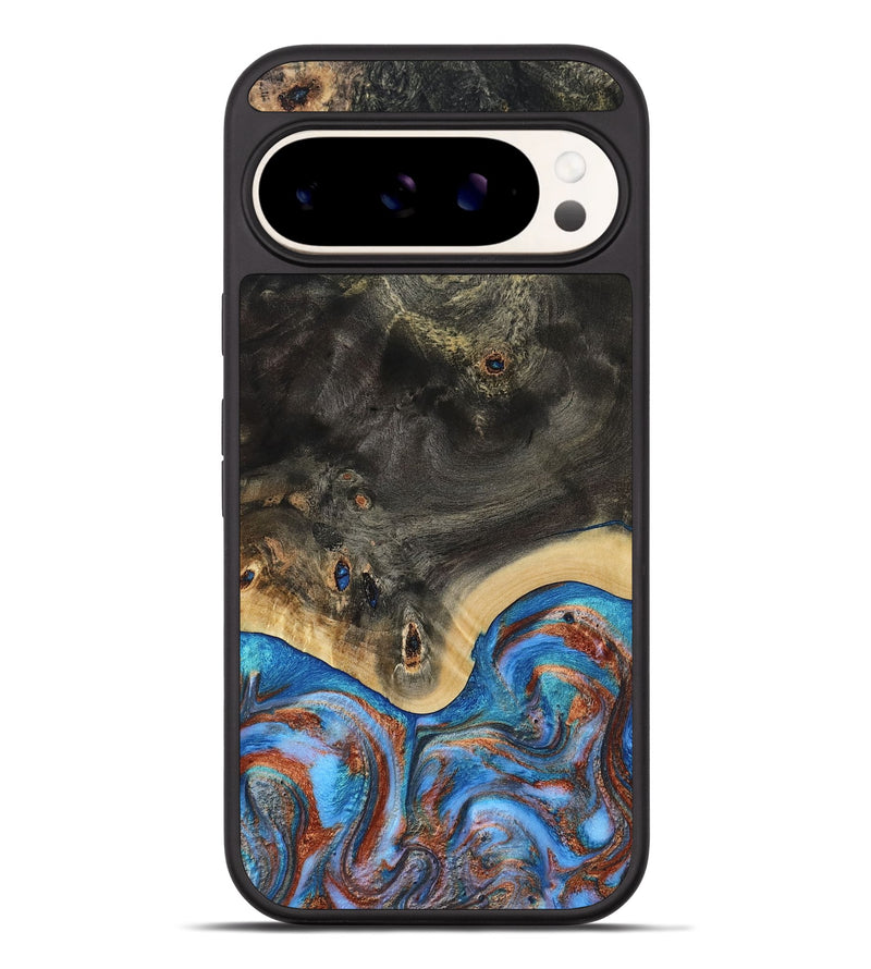 Pixel 9 Pro XL Wood Phone Case - Harris (Teal & Gold, 809040)