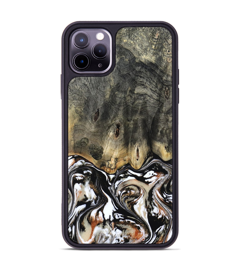 iPhone 11 Pro Max Wood Phone Case - Kesha (Black & White, 809055)
