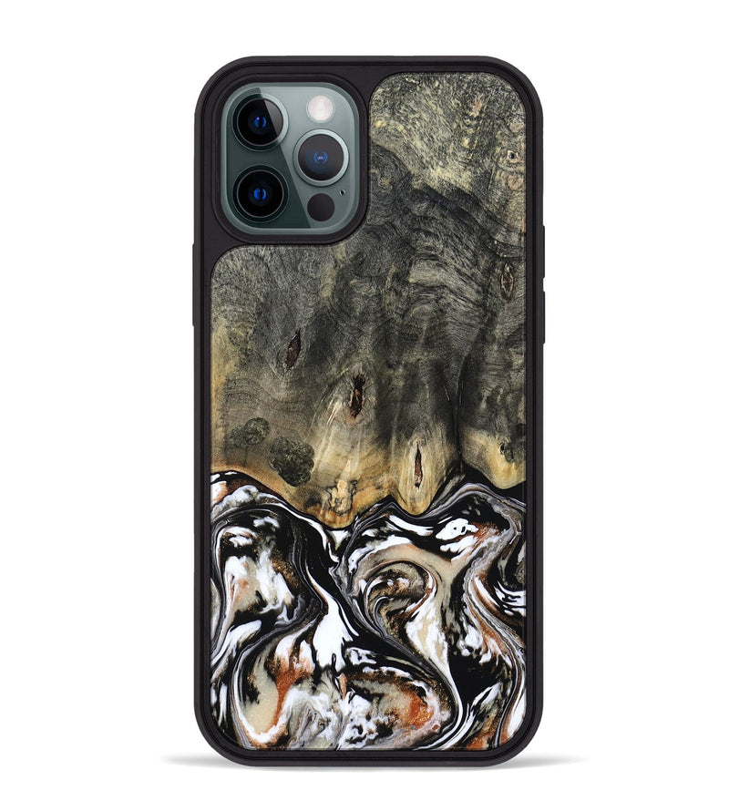 iPhone 12 Pro Max Wood Phone Case - Kesha (Black & White, 809055)