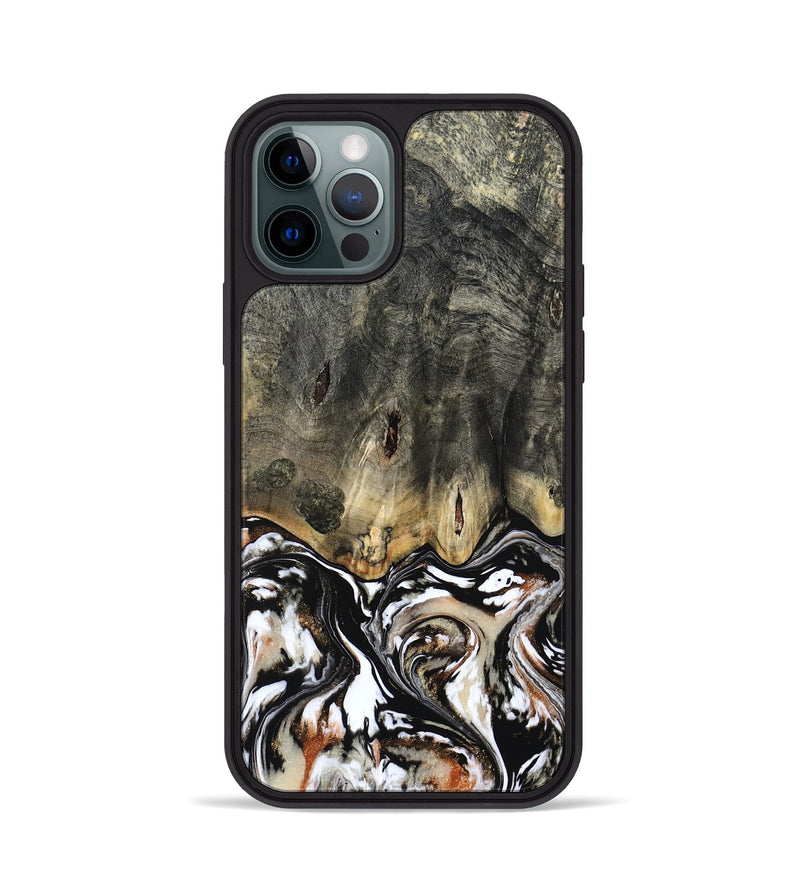iPhone 12 Pro Wood Phone Case - Kesha (Black & White, 809055)
