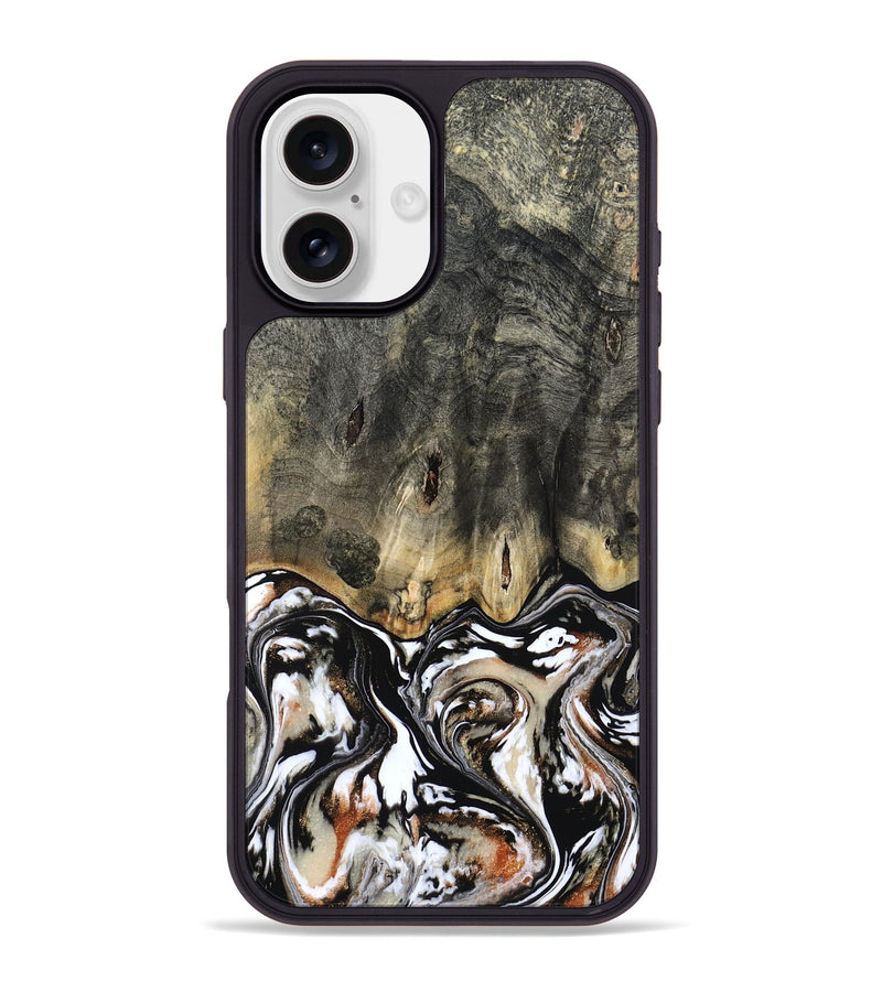 iPhone 16 Plus Wood Phone Case - Kesha (Black & White, 809055)