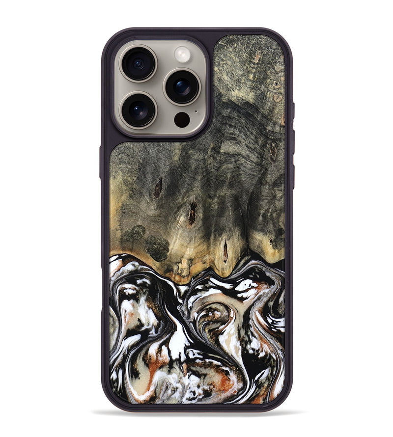 iPhone 16 Pro Max Wood Phone Case - Kesha (Black & White, 809055)