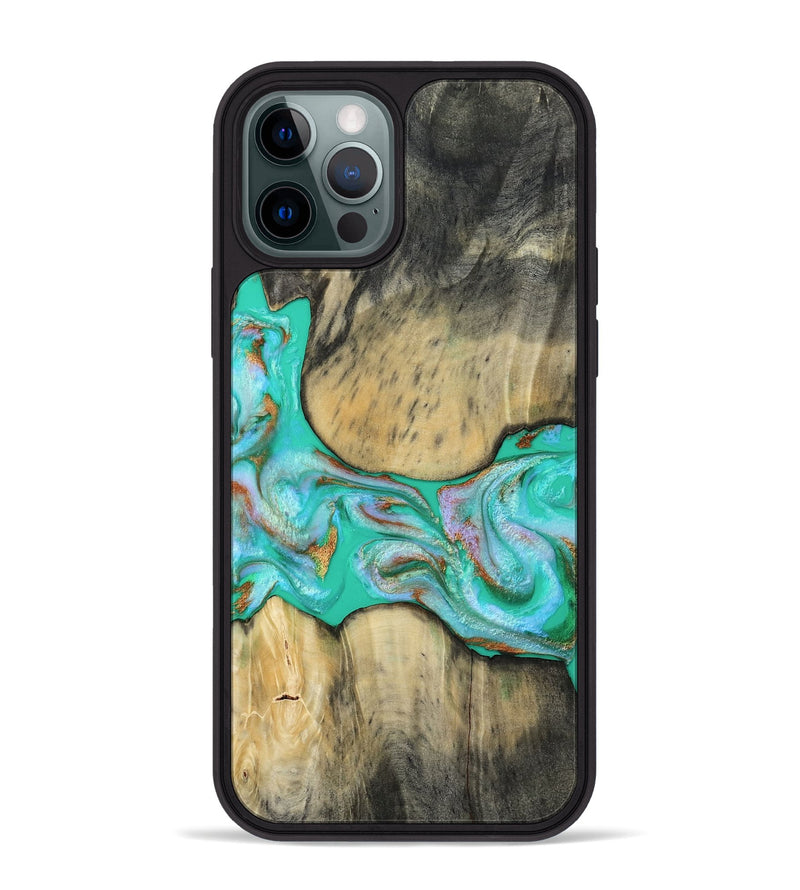 iPhone 12 Pro Max Wood Phone Case - Jaiden (Green, 809060)
