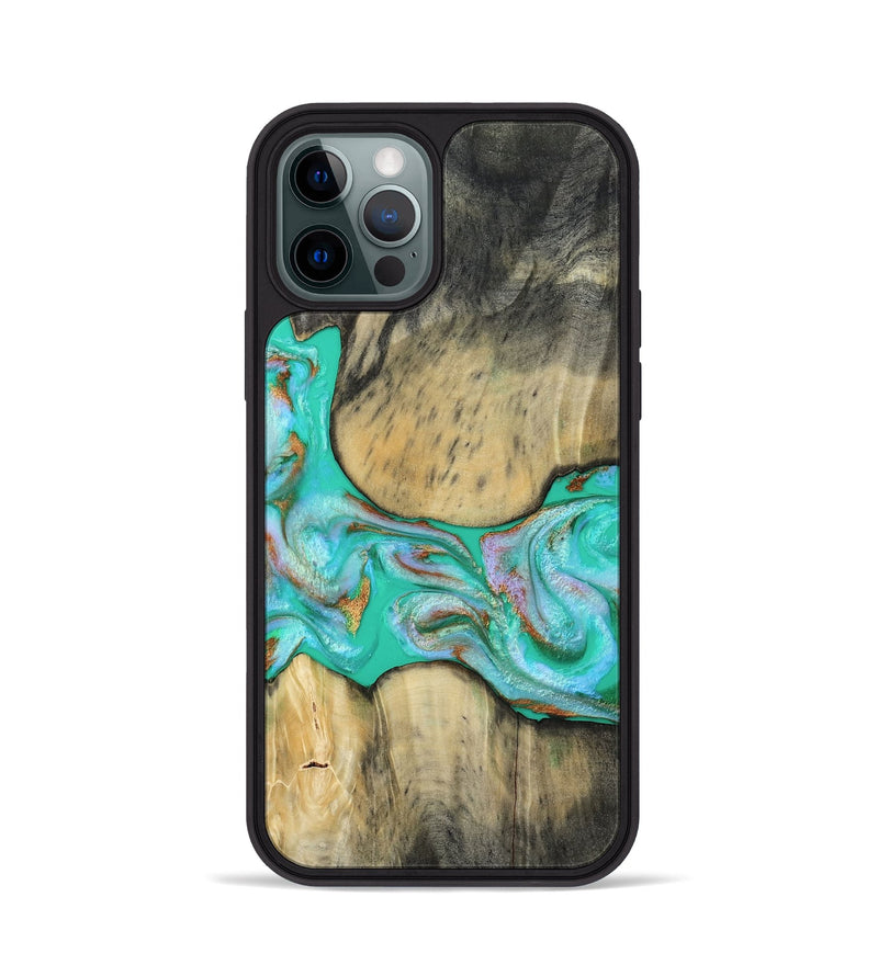 iPhone 12 Pro Wood Phone Case - Jaiden (Green, 809060)