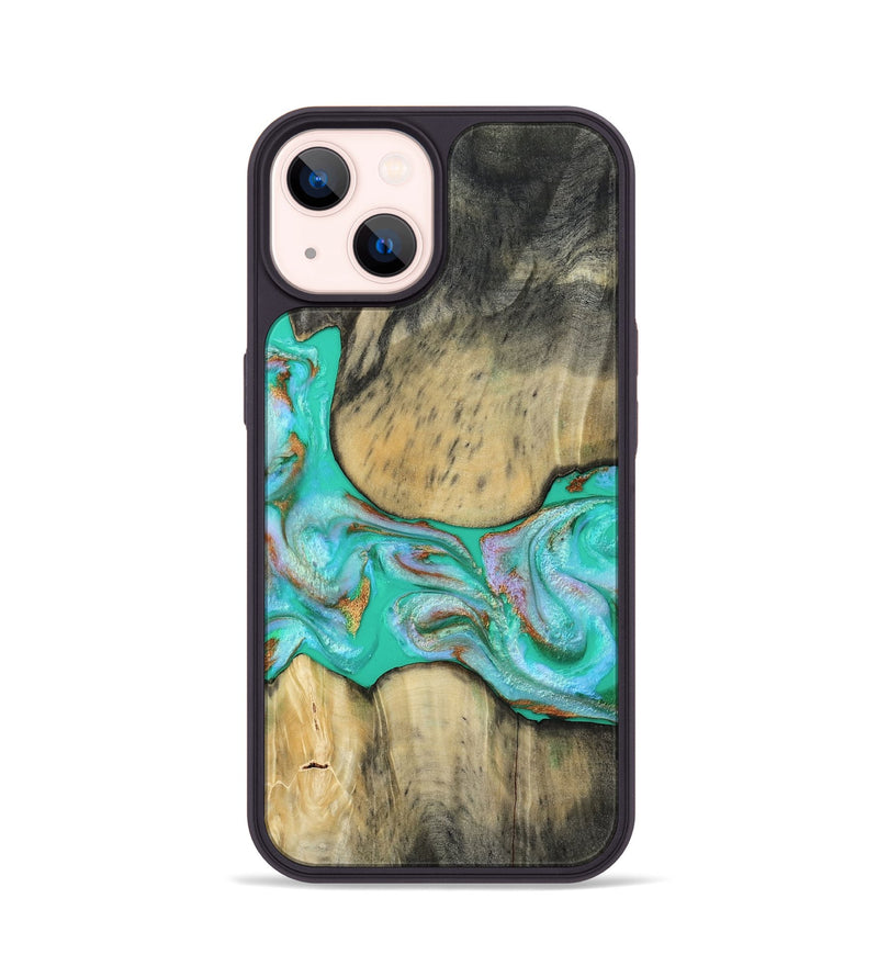 iPhone 14 Wood Phone Case - Jaiden (Green, 809060)