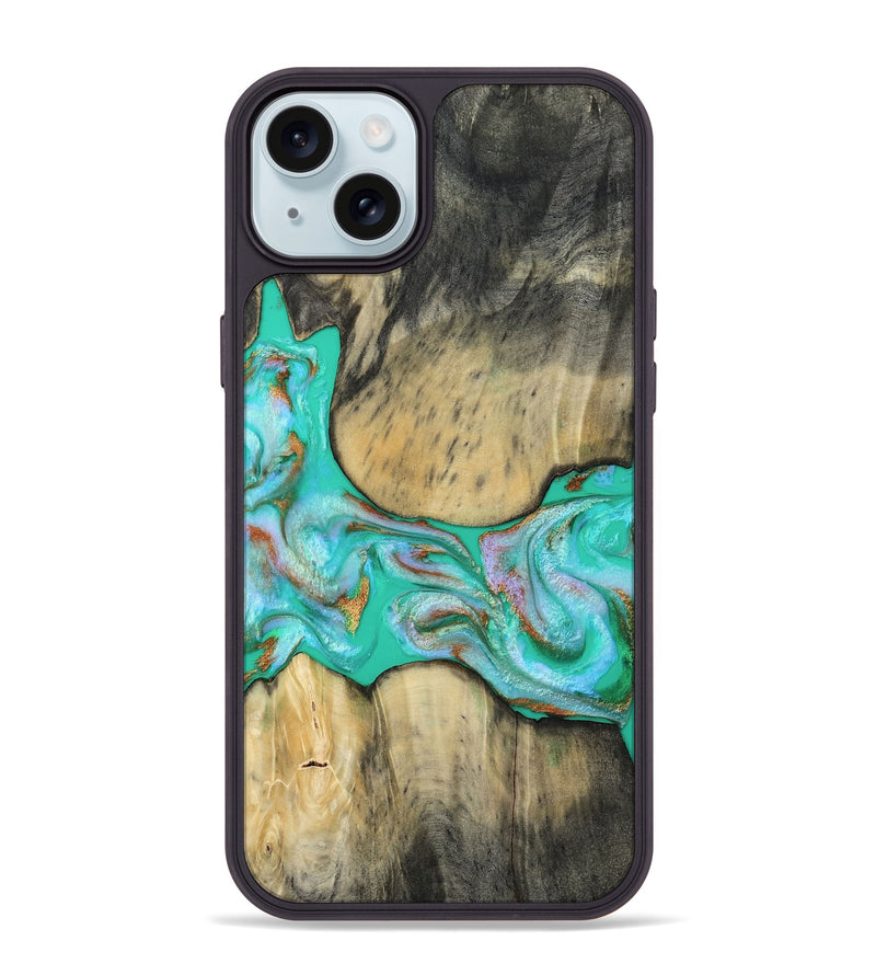 iPhone 15 Plus Wood Phone Case - Jaiden (Green, 809060)