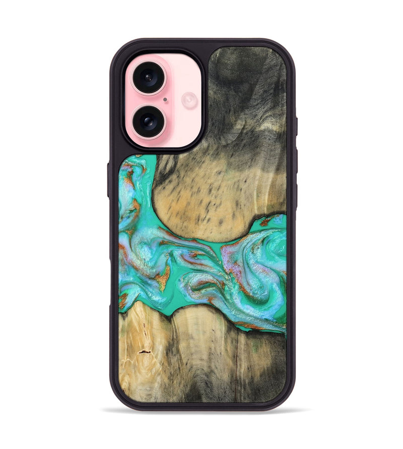iPhone 16 Wood Phone Case - Jaiden (Green, 809060)
