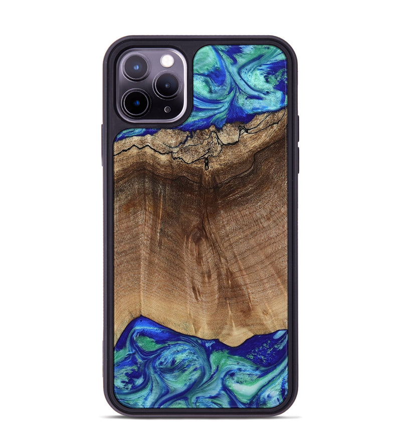 iPhone 11 Pro Max Wood Phone Case - Raiden (Blue, 809061)