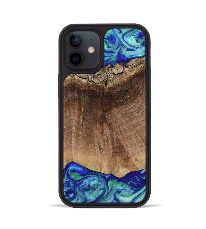 iPhone 12 Wood Phone Case - Raiden (Blue, 809061)