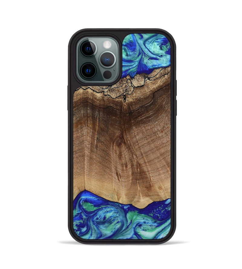 iPhone 12 Pro Wood Phone Case - Raiden (Blue, 809061)
