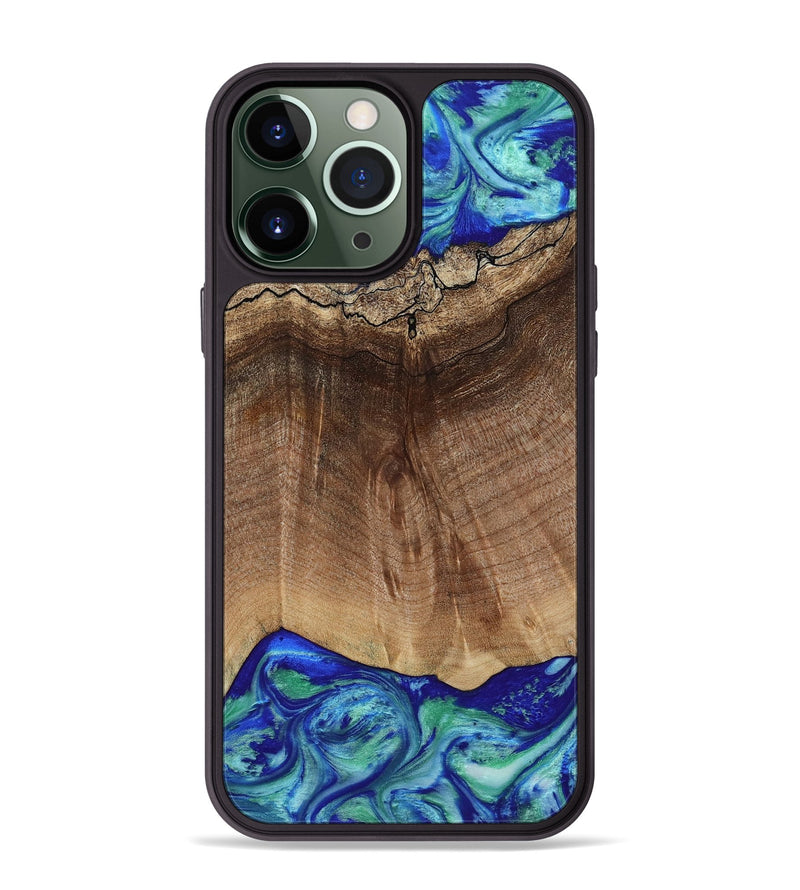 iPhone 13 Pro Max Wood Phone Case - Raiden (Blue, 809061)