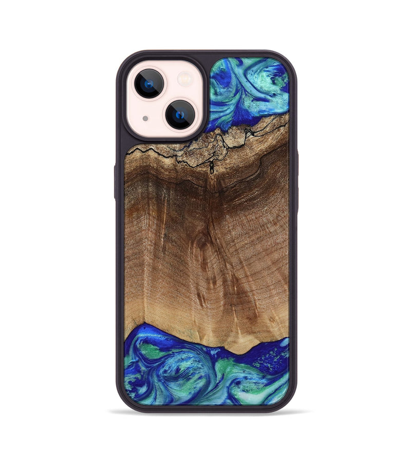 iPhone 14 Wood Phone Case - Raiden (Blue, 809061)