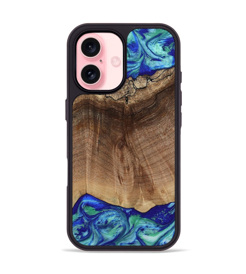 iPhone 16 Wood Phone Case - Raiden (Blue, 809061)
