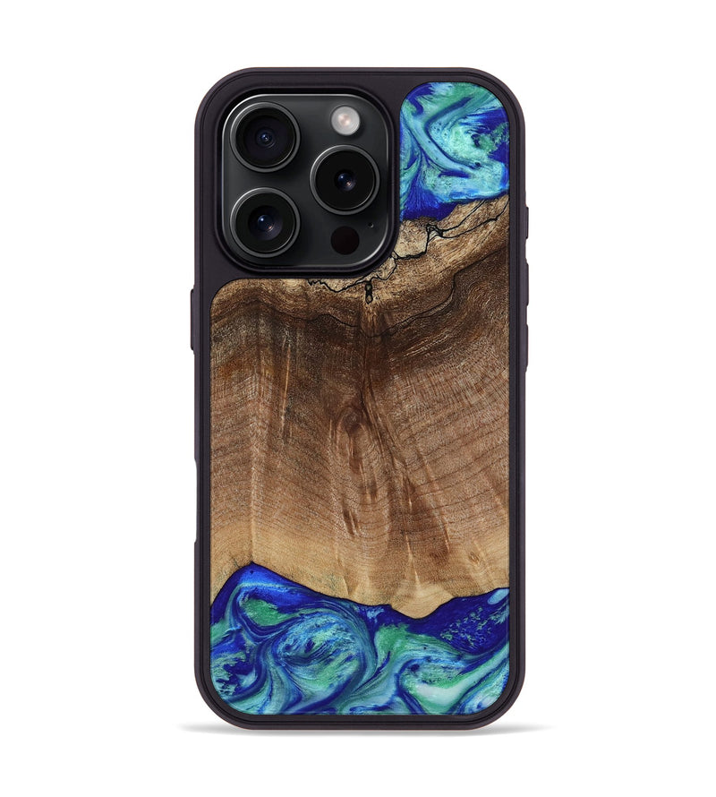 iPhone 16 Pro Wood Phone Case - Raiden (Blue, 809061)