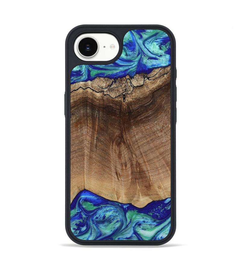 iPhone 16e Wood Phone Case - Raiden (Blue, 809061)