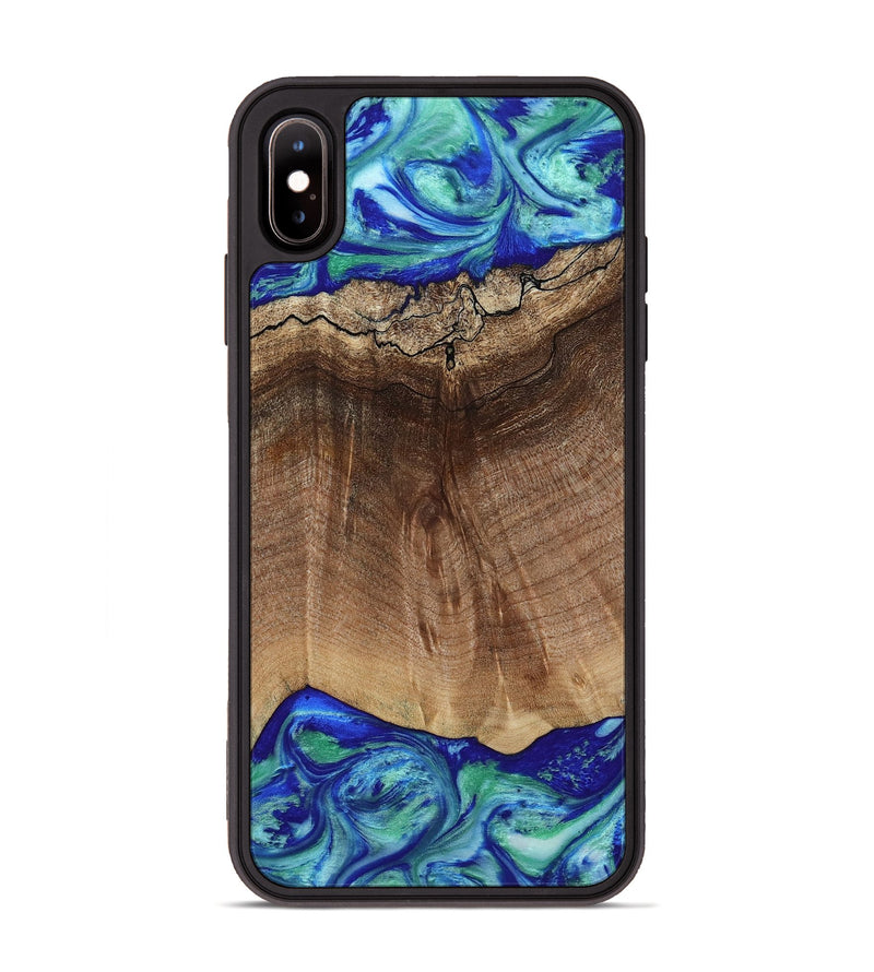 iPhone Xs Max Wood Phone Case - Raiden (Blue, 809061)