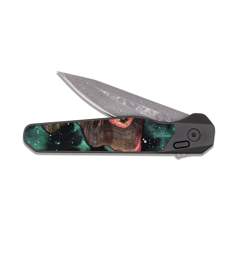 EDC Dark Damascus Wood Pocket Knife - Octavio (Cosmos, 809111)