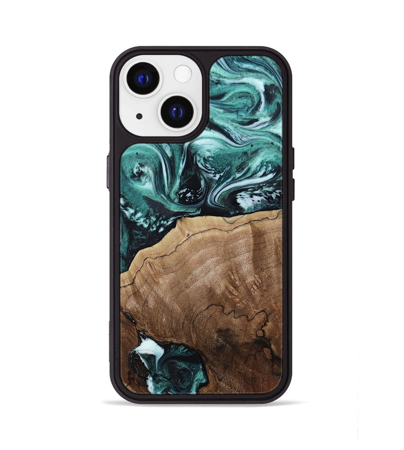 iPhone 13 Wood Phone Case - Becky (Green, 809123)