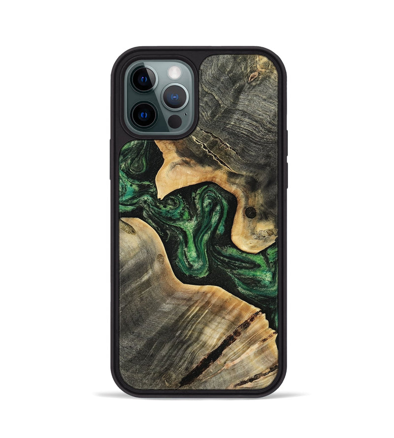 iPhone 12 Pro Wood Phone Case - Suellen (Green, 809125)