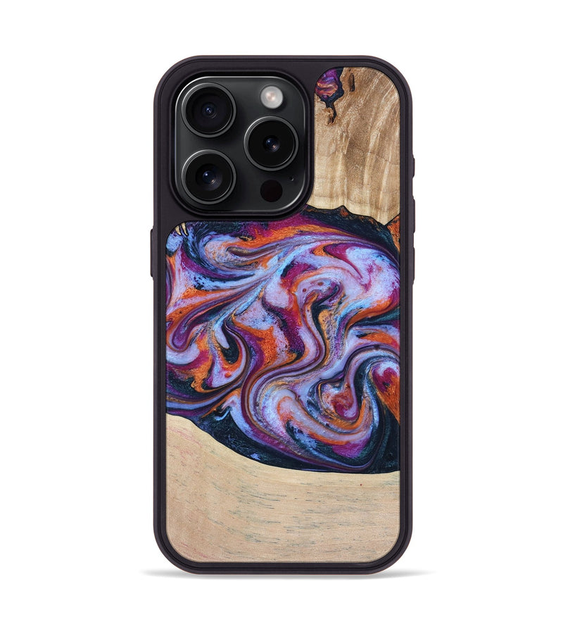 iPhone 15 Pro Wood Phone Case - Wesson (Blue, 809150)