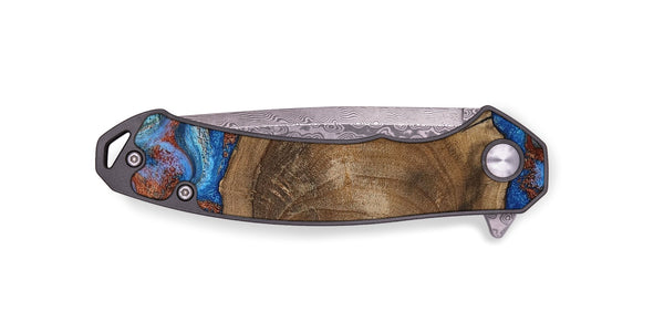 EDC Wood Pocket Knife - Andre (Teal & Gold, 809218)
