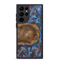 Galaxy S22 Ultra Wood Phone Case - Andre (Teal & Gold, 809218)