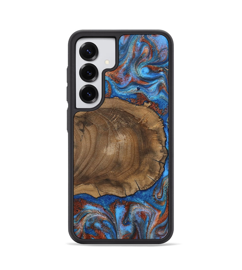 Galaxy S25 Wood Phone Case - Andre (Teal & Gold, 809218)