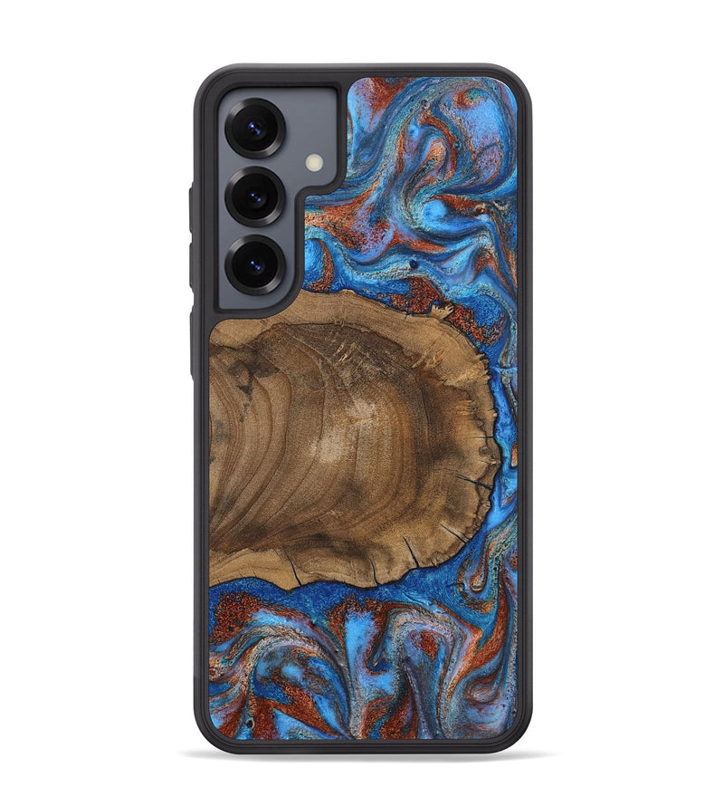 Galaxy S25 Plus Wood Phone Case - Andre (Teal & Gold, 809218)