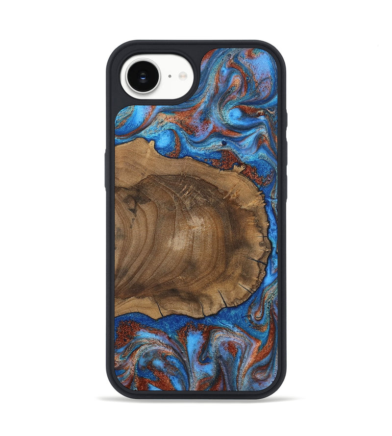 iPhone 16e Wood Phone Case - Andre (Teal & Gold, 809218)