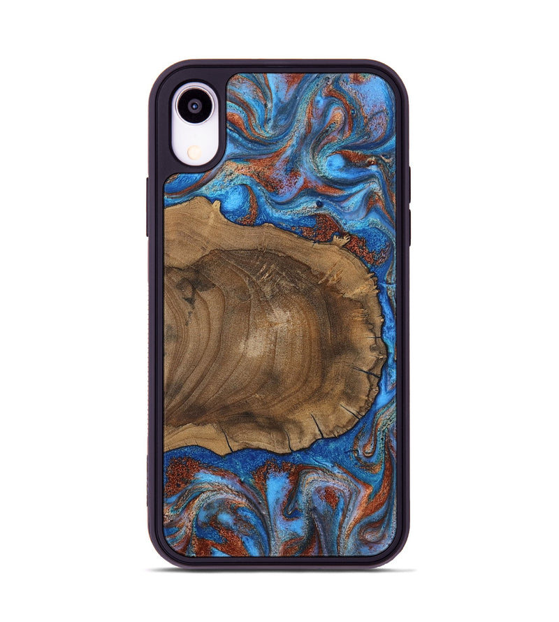 iPhone Xr Wood Phone Case - Andre (Teal & Gold, 809218)