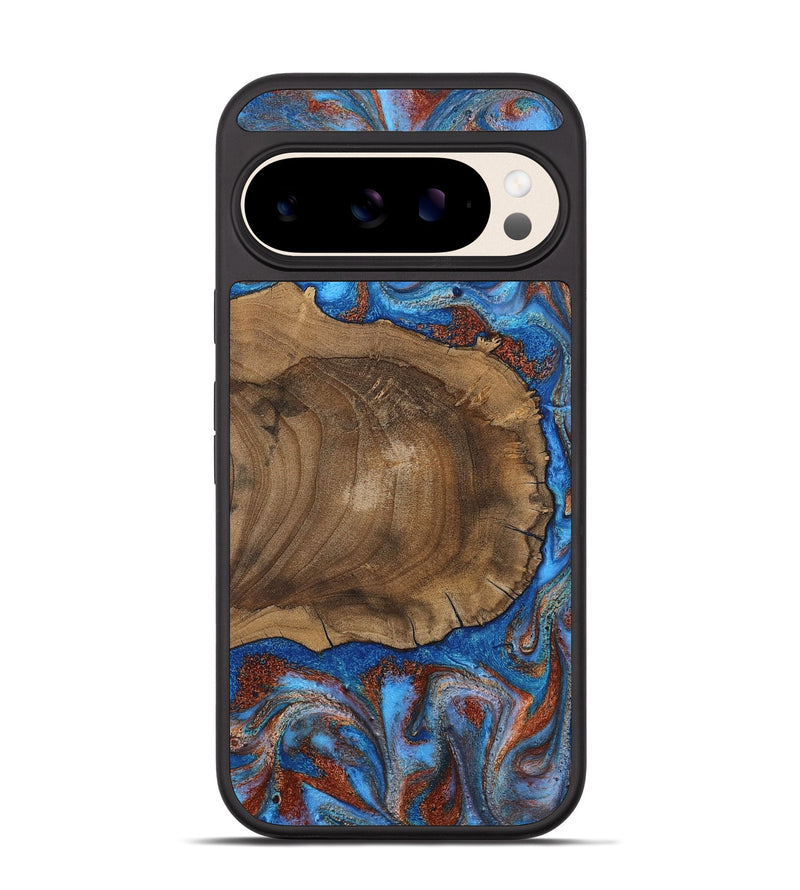 Pixel 10 Pro Wood Phone Case - Andre (Teal & Gold, 809218)