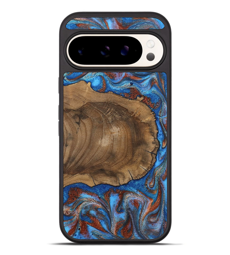 Pixel 10 Pro XL Wood Phone Case - Andre (Teal & Gold, 809218)