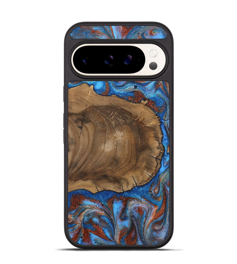 Pixel 9 Wood Phone Case - Andre (Teal & Gold, 809218)
