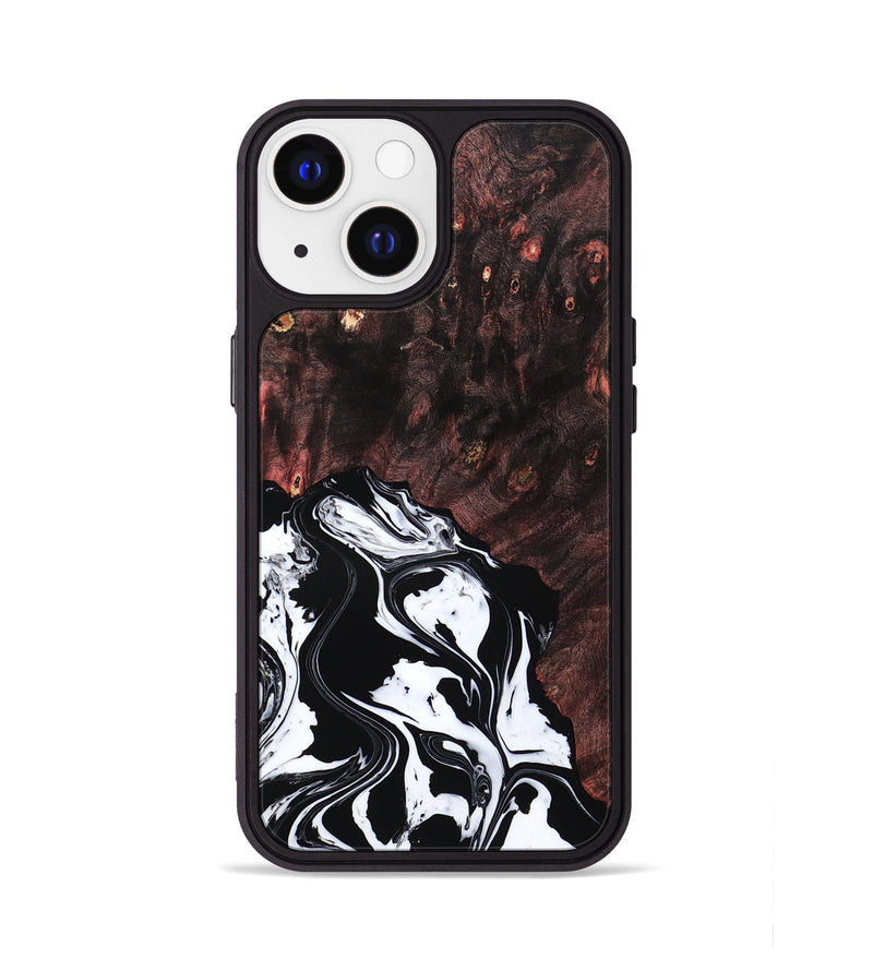 iPhone 13 Wood Phone Case - Marisol (Black & White, 809225)