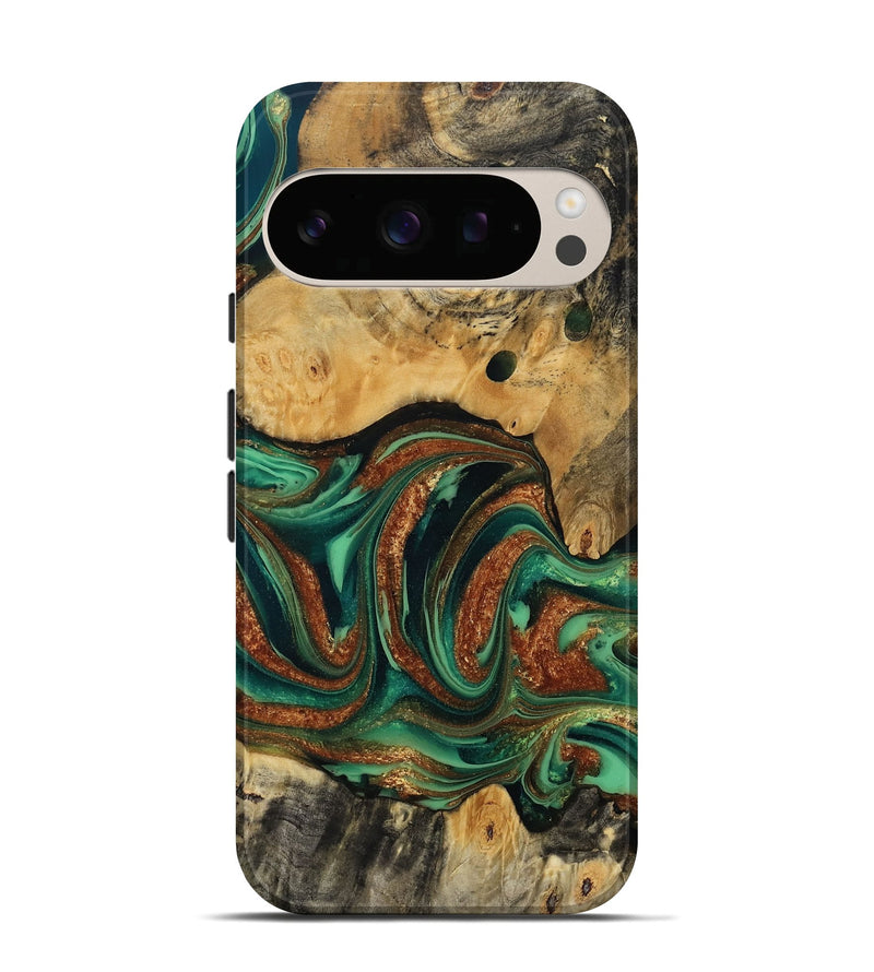Pixel 10 Wood Live Edge Phone Case - Judi (Green, 809255)