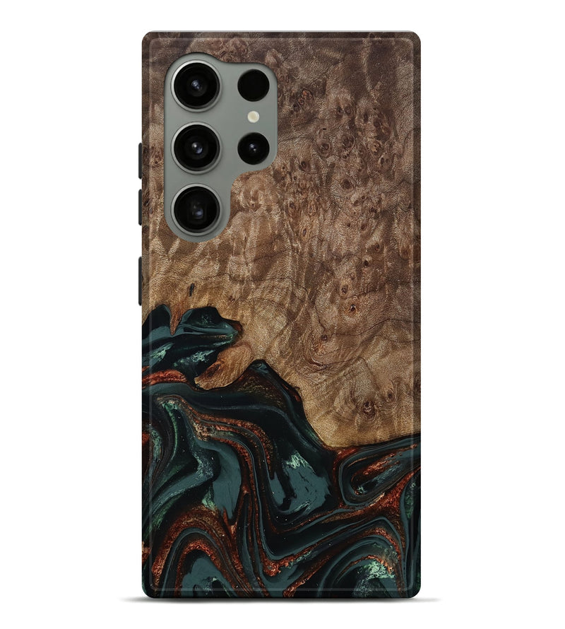Galaxy S24 Ultra Wood Live Edge Phone Case - Jaliyah (Green, 809290)