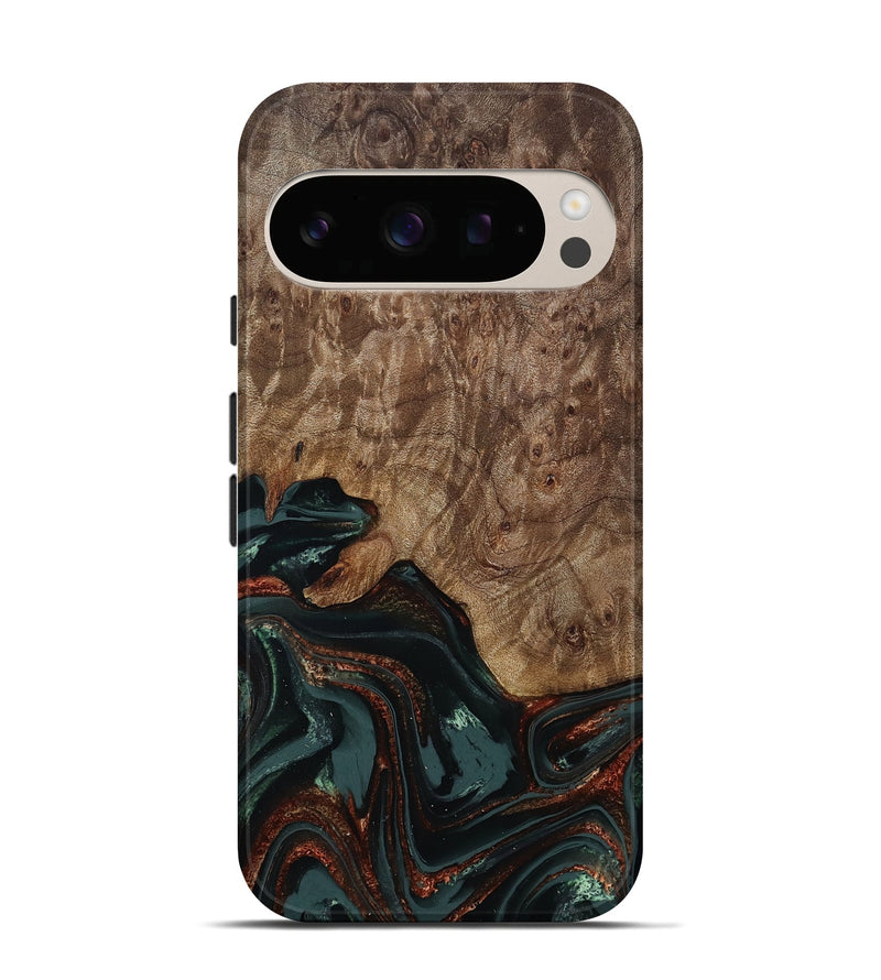 Pixel 10 Wood Live Edge Phone Case - Jaliyah (Green, 809290)