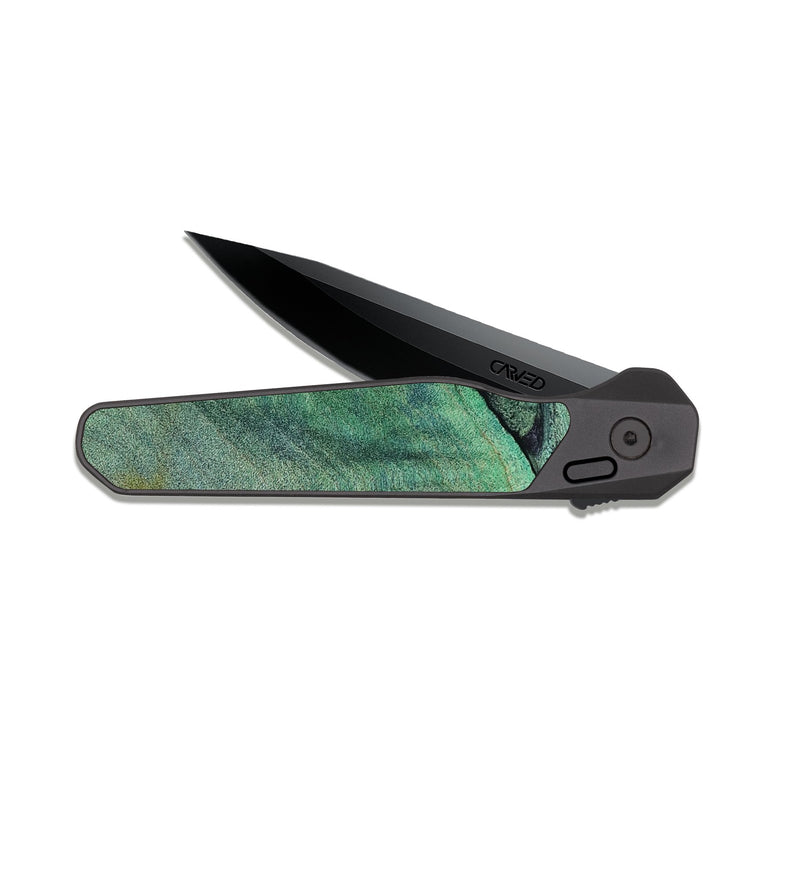 EDC Dark Slate Wood Pocket Knife - Paola (Green, 809315)