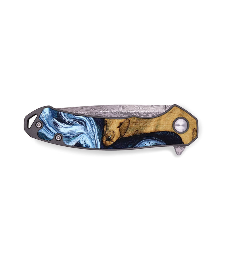 EDC Wood Pocket Knife - Shanon (Blue, 809343)