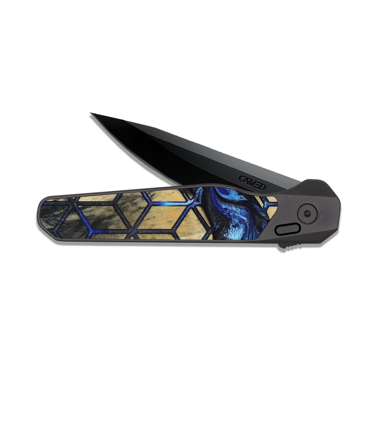 EDC Dark Slate Wood Pocket Knife - Vergie (Pattern, 809402)