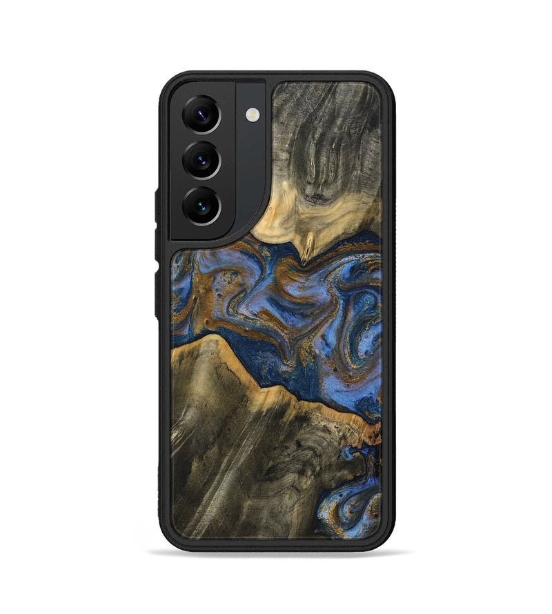 Galaxy S22 Wood Phone Case - Lance (Teal & Gold, 809406)