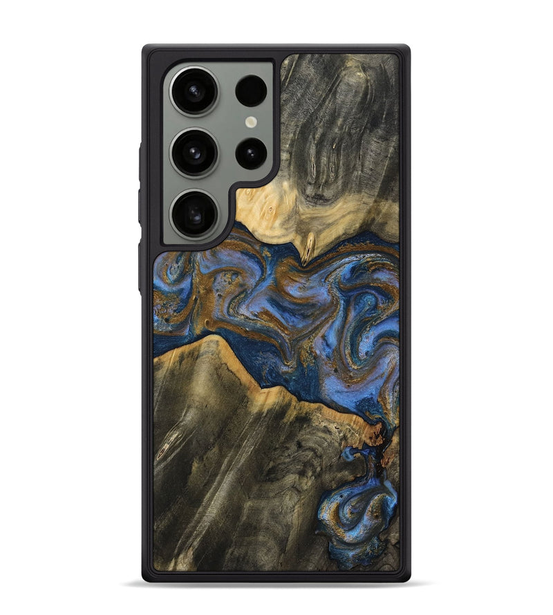 Galaxy S24 Ultra Wood Phone Case - Lance (Teal & Gold, 809406)