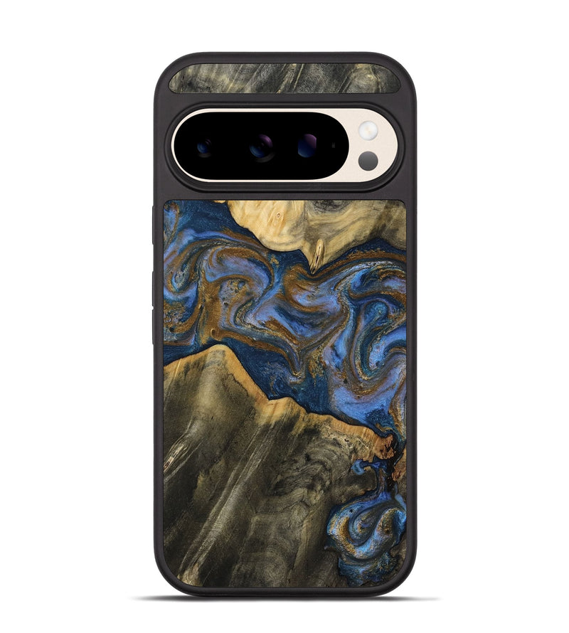 Pixel 10 Pro Wood Phone Case - Lance (Teal & Gold, 809406)