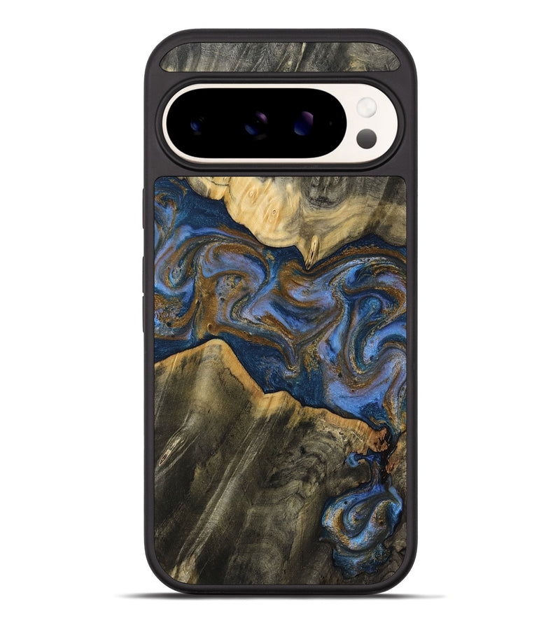 Pixel 10 Pro XL Wood Phone Case - Lance (Teal & Gold, 809406)