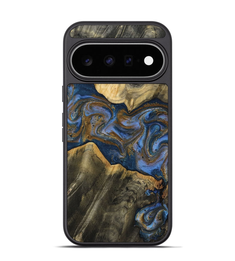 Pixel 11 Pro Wood Phone Case - Lance (Teal & Gold, 809406)