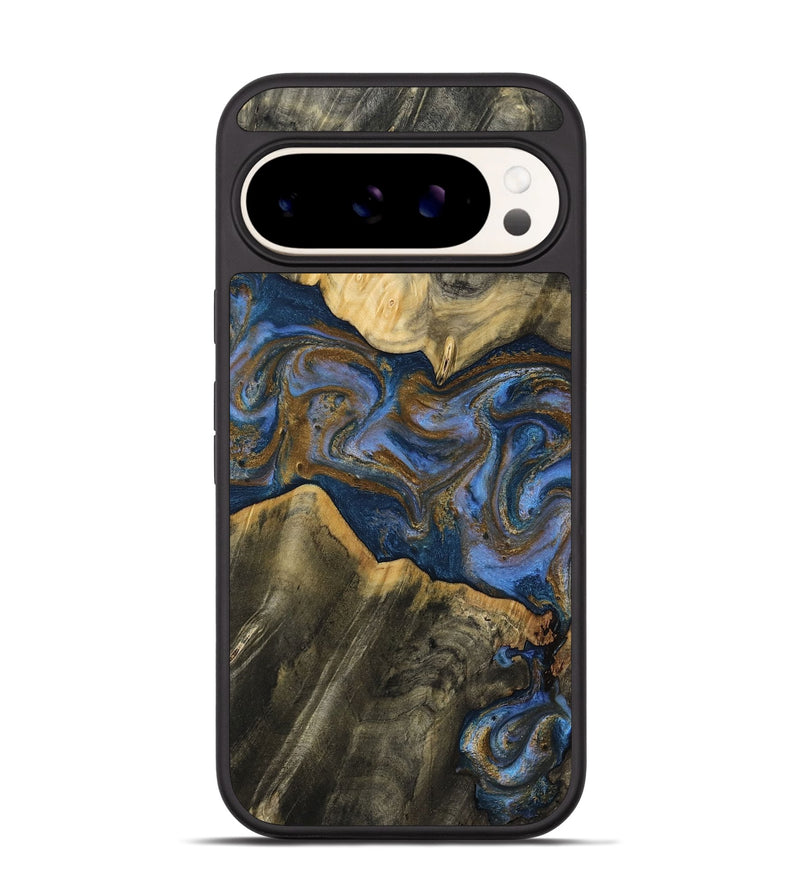 Pixel 9 Wood Phone Case - Lance (Teal & Gold, 809406)