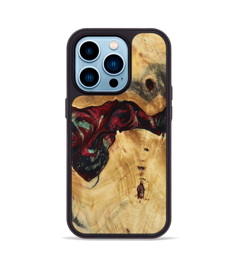 iPhone 14 Pro Wood Phone Case - Bert (Red, 809417)