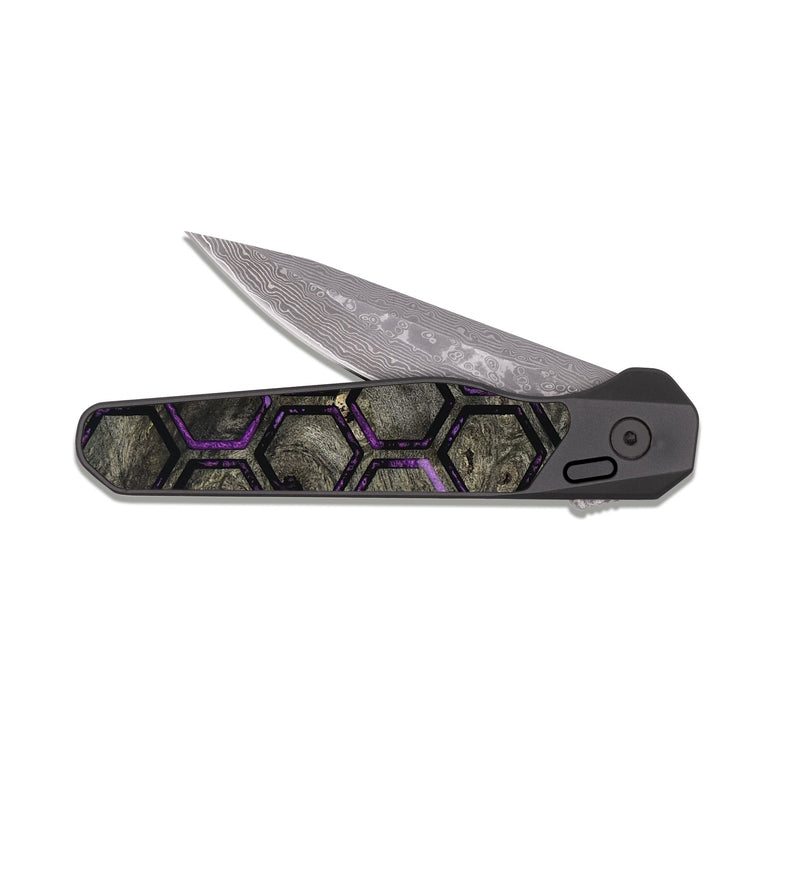 EDC Dark Damascus Wood Pocket Knife - Emory (Pattern, 809425)