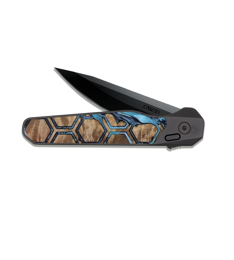 EDC Dark Slate Wood Pocket Knife - Gianna (Pattern, 809427)